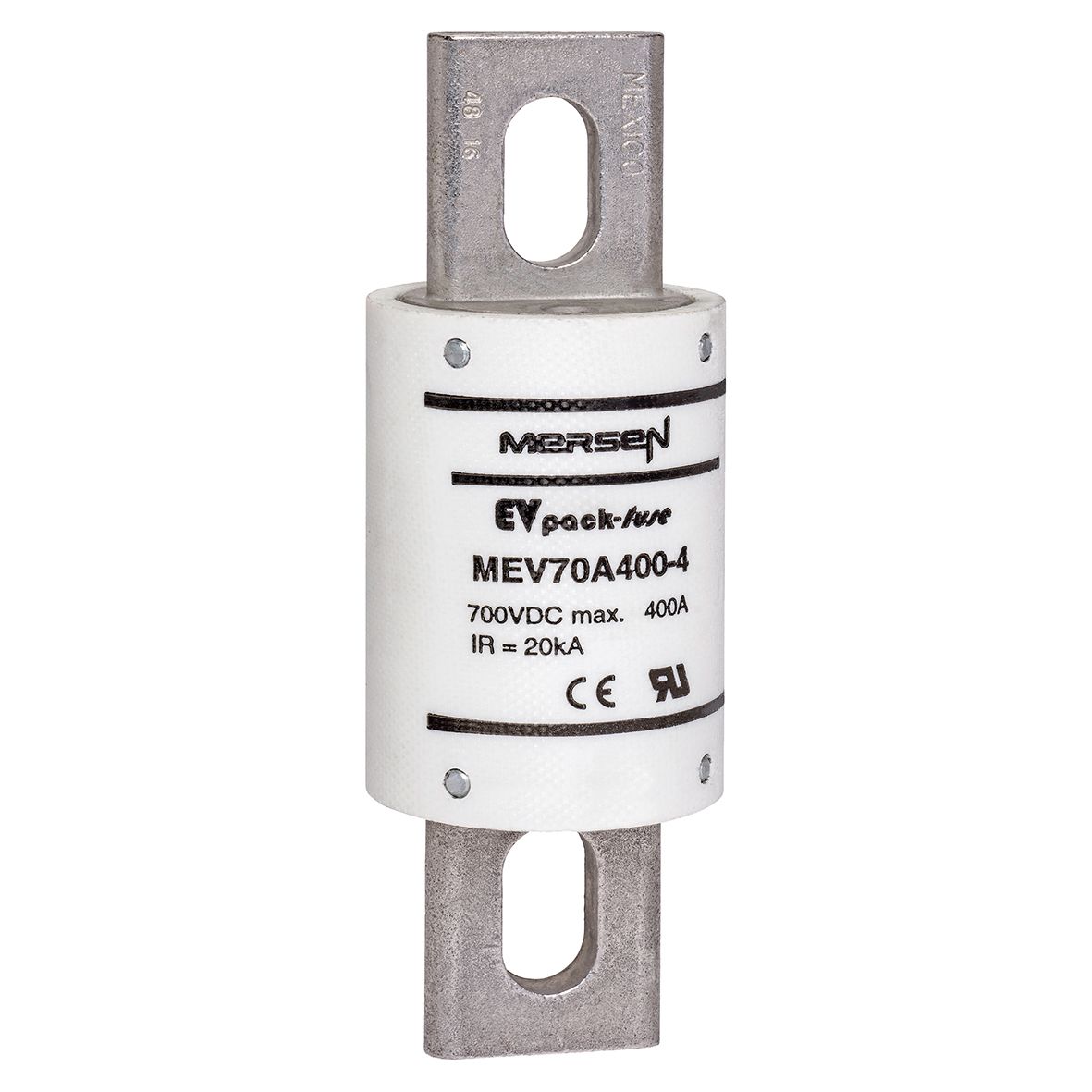 MEV70A400-4 - EVpack-fuse MEV70, 700 VDC Max., L/R ≤ 1ms,  400 A, Round Body Fuse